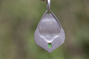Back of the Gone but not forgotten pendant with ble and purple opal. Pendant for Ash, Necklace for Ash, Cremation Ash Jewelry Remembrance Jewelry